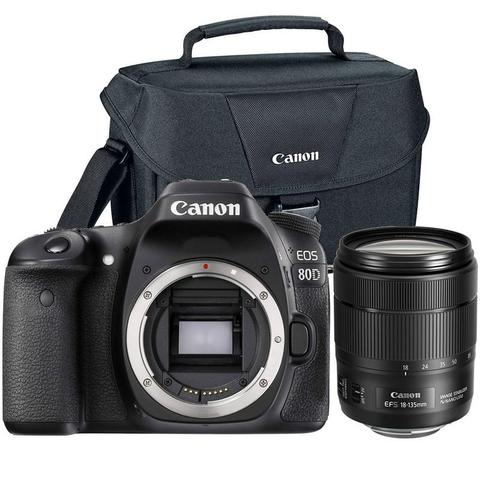 Canon EOS 80D 24.2MP DSLR Camera with 18-135mm USM Lens and Canon Camera Case